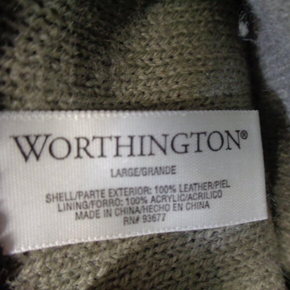 Worthington Leather Gloves Longer Style Womens - Picture 3 of 7